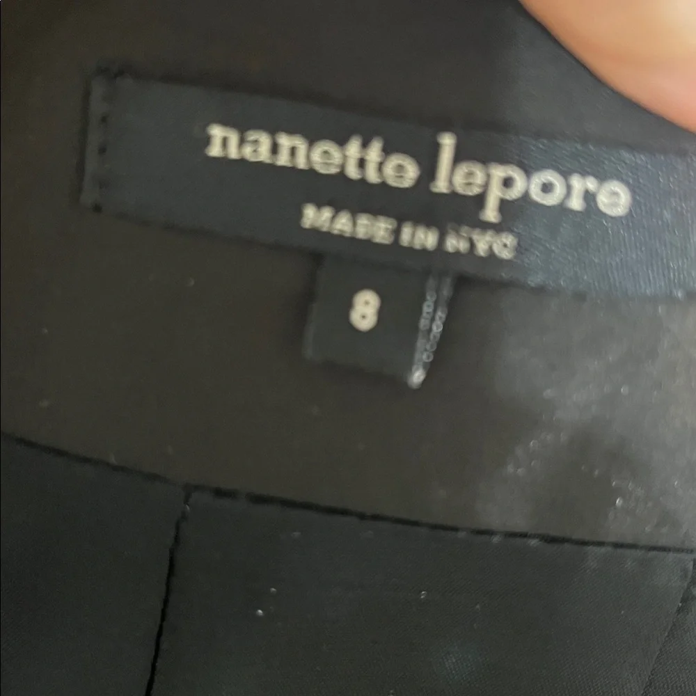 Nanette Lepore Lightly Pleated Skirt Black Lined Size 8